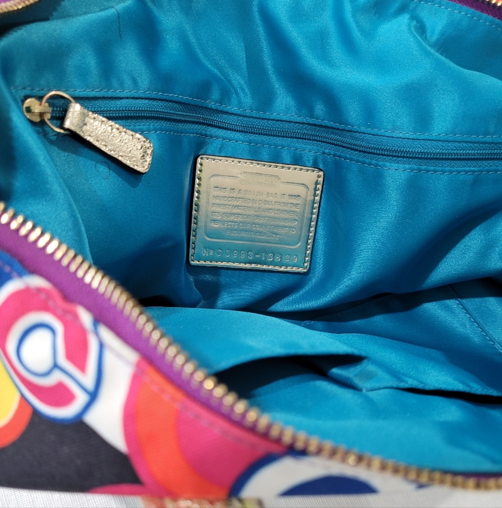 Colorful Coach bag and wristlet - Picture 4 of 5
